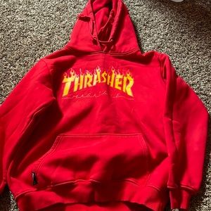 red thrasher hoodie